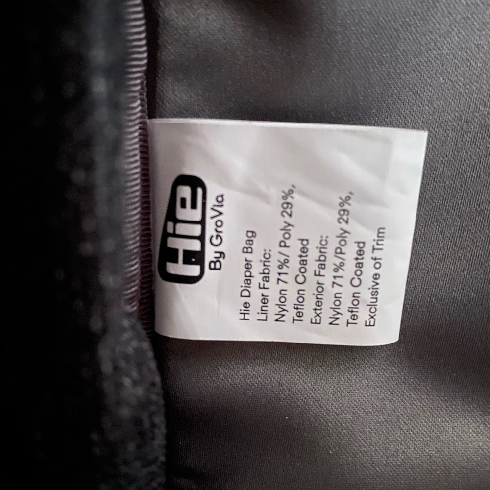 Gray Hie by Grovia Diaper Bag Backpack Travel Large - Picture 10 of 11